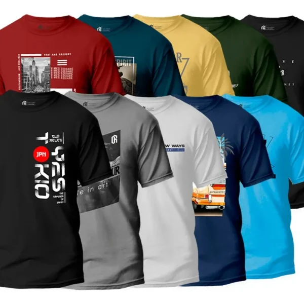 Kit 10 Camisetas Masculinas Atacado