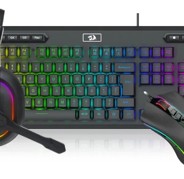 Kit Gamer Redragon Completo com Surround 7.1