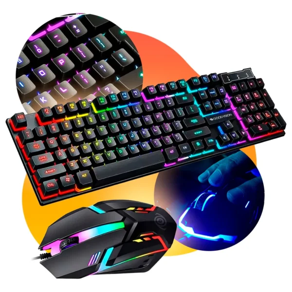 Kit Gamer RGB 4×1 Mouse Teclado Headset Mousepad