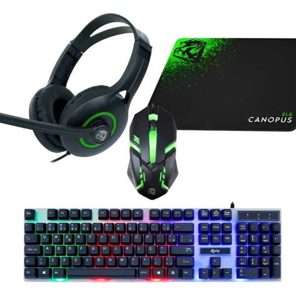Combo Gamer ELG Canopus 4 em 1