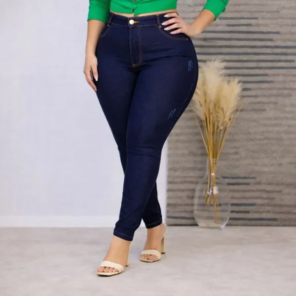Calça Jeans Feminina Cintura Alta Modeladora