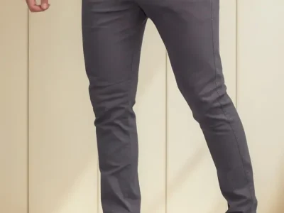 Calça Masculina Sarja Skinny Esporte Fino Com Bolsos Estilo
